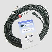 INVOTONE ACA1005 - Аудио кабель,  3,5  джек стерео <-> 2 x 6,3 джек моно