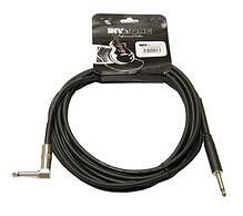 INVOTONE ACI1204/BK - Инструментальный кабель, 6,3 джек моно <-> 6,3 джек моно угловой
