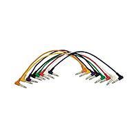 ONSTAGE PC18-17QTR-R - Комплект кабелей, 6,3 джек угловой <-> 6,3 джек угловой, 43см, (8 цветов)