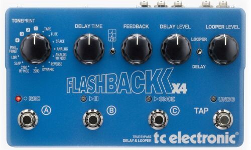 TC ELECTRONIC FLASHBACK 2 X4 DELAY - Гитарная педаль эффекта задержки,с функцией TonePrint и лупером