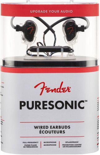 FENDER PURESONIC WIRED EARBUD BLACK - Внутриканальные наушники с гарнитурой, цвет черный