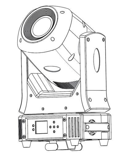 PROCBET Q-SPOT 75 - Cветодиодный вращающийся прожектор