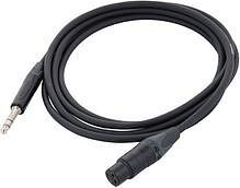 CORDIAL CPM 10 FV - Инструментальнй кабель XLR female/джек стерео 6,3 мм male, разъемы Neutrik, 10м
