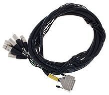 CORDIAL CFD 5 DFMY - Цифровой кабель D-Sub/4xXLR female+4xXLR male, 5,0 м, черный