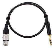 CORDIAL CFM 0,6 FV - Инструментальный кабель  XLR female/джек стерео 6,3 мм, 0,6 м, черный