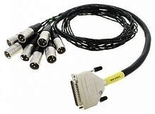 CORDIAL CFD 3 DMT - Цифровой кабель D-Sub/8xXLR male, 3,0 м, черный