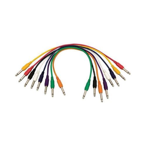 ONSTAGE PC18-17QTR-S - Комплект кабелей, 6,3 джек моно  <-> 6,3 джек моно, 43см (8 цветов)
