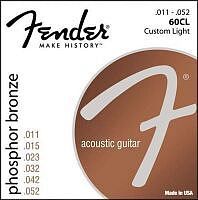 FENDER STRINGS NEW ACOUSTIC 60CL PH0S BRONZE 11-52 - Струны для акустической гитары