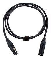 CORDIAL CPM 1,5 FM-FLEX - Микрофонный кабель XLR female/XLR male, разъемы Neutrik, 1,5 м, черный