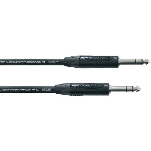 CORDIAL CPM 10 VV - Инструментальный кабель джек стерео 6,3 мм male/джек стерео 6,3 мм male, разъемы