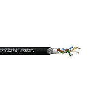 CORDIAL CCAT 5 - Цифровой кабель CAT5 E, 0,15 мм2, 6,3мм, черный, затухание 33 дБ на 100 м
