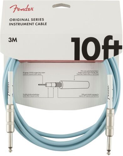 FENDER 10' OR INST CABLE DBL - Инструментальный кабель, синий, 10' (3,05 м)