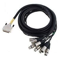 CORDIAL CFD 5 DFMT - Цифровой кабель D-Sub/4xXLR female+4xXLR male, 5,0 м, черный
