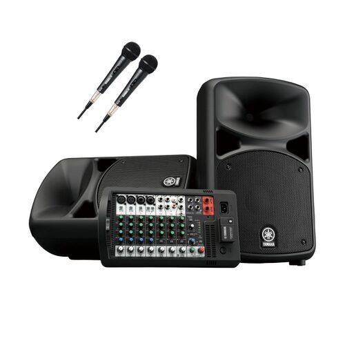 YAMAHA STAGEPAS 600B2M - Система звукоусиления 680 Вт (340 Вт + 340 Вт) с 2 микрофонами