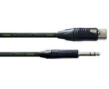 CORDIAL CRM 2,5 FV - Инструментальный кабель XLR female/джек стерео 6,3 мм male, разъемы Neutrik, 2,