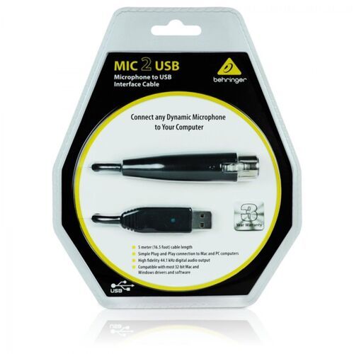 BEHRINGER MIC 2 USB - Звуковой USB-интерфейс в виде кабеля 5 м фото 2