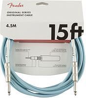 FENDER 15' OR INST CABLE DBL - Инструментальный кабель, синий, 15' (4,6 м)