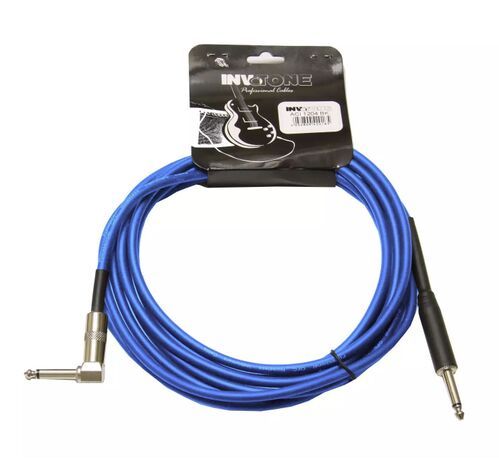 INVOTONE ACI1206/B - Инструментальный кабель, 6,3 джек моно <-> 6,3 джек моно угловой