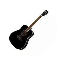 YAMAHA FG820 BLACK - Акустическая гитара, дредноут, верхняя дека массив ели, цвет чёрный. 