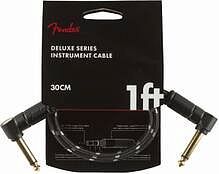 FENDER DELUXE 1' INST CABLE BTD - Инструментальный кабель, черный твид, 1' (30,48 см)