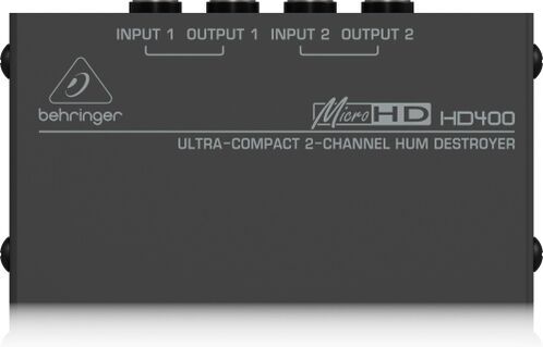 BEHRINGER HD400 - 2-канальный подавитель сетевого фона и шумов/ пассивный DI-box фото 2