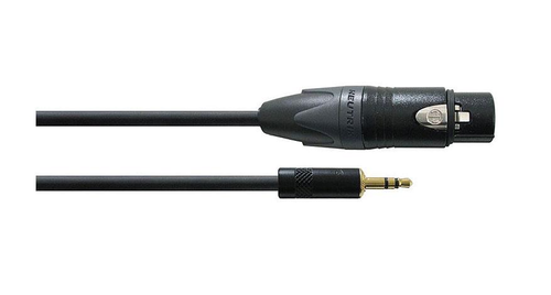 CORDIAL CPM 1.5 FW-BAL - Микрофонный кабель XLR female/мини-джек стерео 3.5мм, разъемы Neutrik, 1.5 