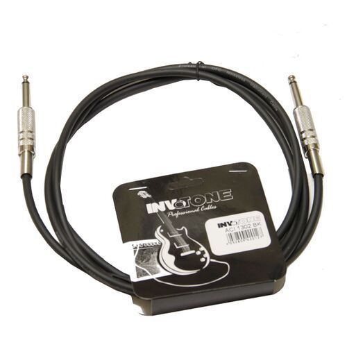 INVOTONE ACI1302/BK - Инструментальный кабель, 6,3 джек моно <-> 6,3 джек моно