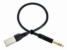 CORDIAL CFM 0,3 MV - Инструментальный кабель  XLR male/джек стерео 6,3 мм, 0,3 м, черный