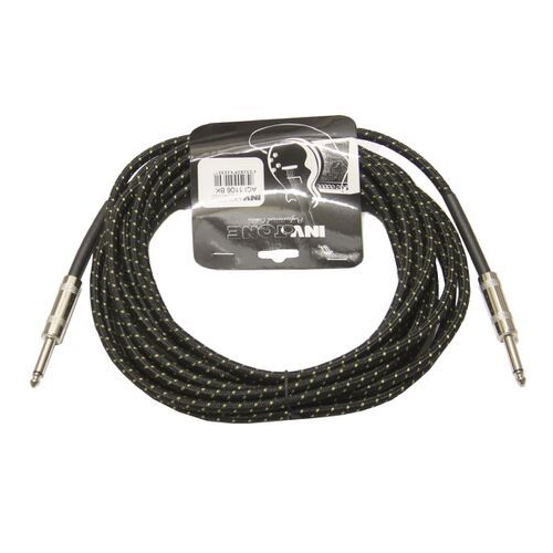 INVOTONE ACI1106/BK - Инструментальный кабель, 6,3 джек моно <-> 6,3 джек моно