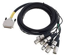 CORDIAL CFD 3 DFMY - Цифровой кабель D-Sub/4xXLR female+4xXLR male, 3,0 м, черный