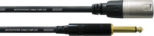 CORDIAL CCM 7,5 MP - Микрофонный кабель XLR male/моно джек 6,3 мм, 7,5 м, черный