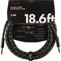 FENDER DELUXE 18.6' INST CBL BTWD - Инструментальный кабель, черный твид, 18,6' (5,7 м)