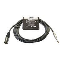 INVOTONE ACM1003S/BK - Микрофонный  кабель, 6,3 джек стерео <-> XLR (папа)