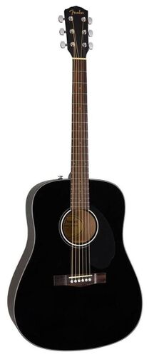 FENDER CD-60S BLACK WN - Акустическая гитара, цвет черный