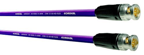 CORDIAL CVP 2 BB-HD 12-50 - Цифровой кабель 75Ом BNC/BNC, 2,0 м, пурпурный