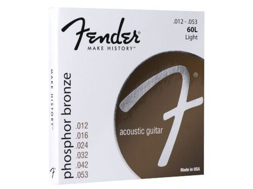 FENDER STRINGS NEW ACOUSTIC 60L PHOS BRONZE BALL 12-53 - Струны для акустической гитары