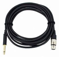 CORDIAL CCM 5 FP - Микрофонный кабель XLR female/джек моно 6.3мм, 5.0м, черный