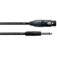 CORDIAL CPM 5 FP - Микрофонный кабель XLR female/моно джек 6,3 мм, разъемы Neutrik, 5,0 м, черный
