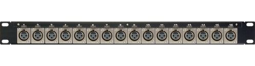 CANARE 161U-X12F - Аудио патч панель XLR, 1 ряд по 8 разъемов XLR-male и 8 разъемов XLR-female 