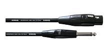 CORDIAL CIM 10 FP - Микрофонный кабель XLR female/моно джек 6,3 мм, 10,0 м, черный