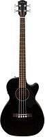 FENDER CB-60SCE BASS BLACK LR - Электроакустическая бас-гитара, топ массив ели, цвет черный