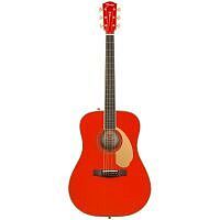 FENDER LTD ED PM-1E FIESTA RED - Электроакустическая гитара, цвет красный