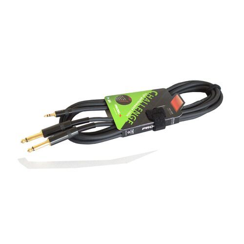 PROEL CHLP170LU3 - Сценический инструментальный кабель, 2xJACK 6.3mm <-> 3.5 Jack стерео, длина - 3м фото 2