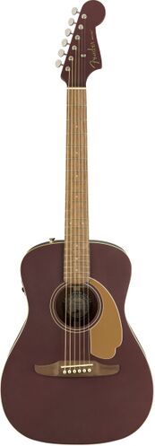 FENDER MALIBU PLAYER BURGUNDY SATIN WN - Электроакустическая гитара, цвет бордовый