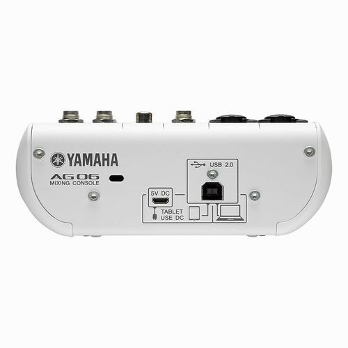 YAMAHA AG06 - Микшерный пульт, 2 мик./лин. вх., 2 стер., 1 AUX, D-PRE предусилители, USB Audio, DSP. фото 2