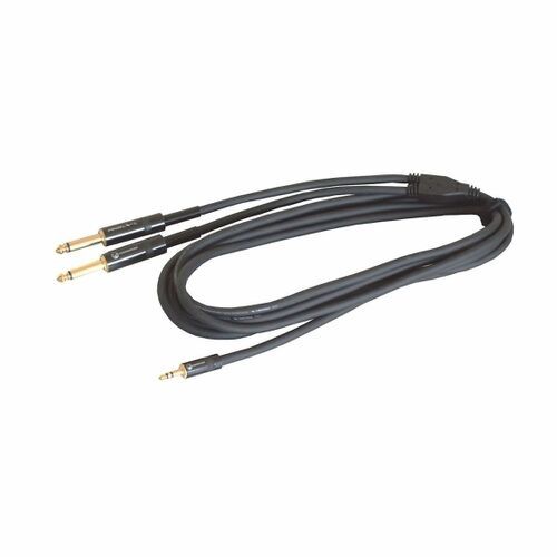 PROEL CHLP170LU3 - Сценический инструментальный кабель, 2xJACK 6.3mm <-> 3.5 Jack стерео, длина - 3м